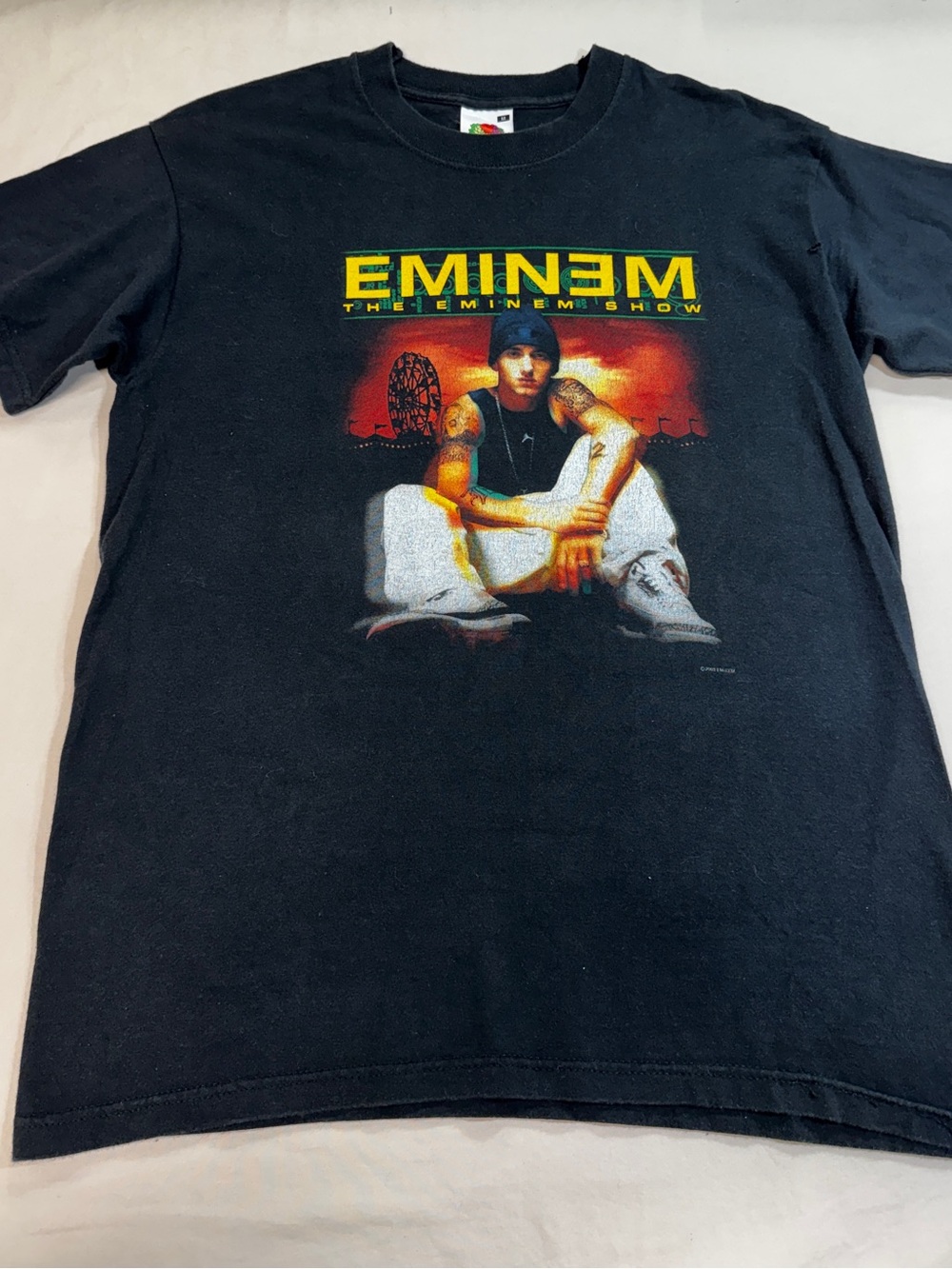 2002 Official Eminem Anger, Management European Tour T-Shirt, Rare